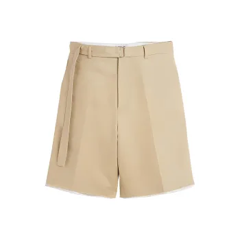 Lanvin Raw-Cut Edge Bermuda Shorts