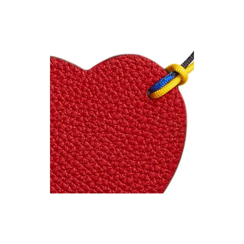 HERMES Leather Bag Charm Bag Accessory Women's Red-1