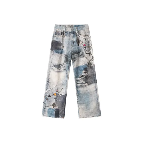 XINYINSU 24FW Jeans Unisex Blue