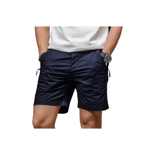 Seasonal Words Casual Shorts Men's Blue