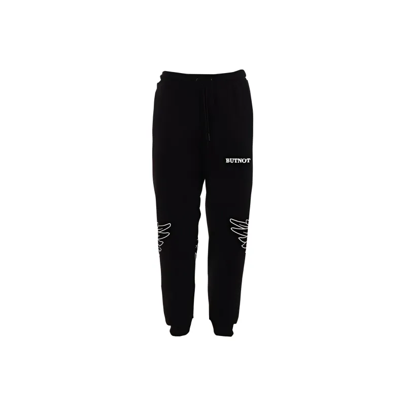 BUTNOT STREET COUTURE Pantatuta Stampa Ali Casual Pants Men's Black-0