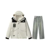 Set (top ivory + trousers yellow mud)