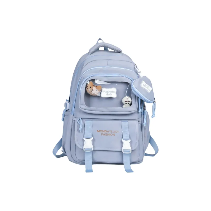 H YXIANG Composite Cloth Backpack Unisex Multicolor-2