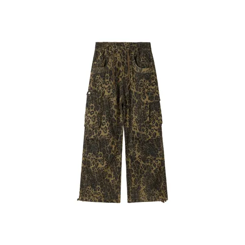 CONP SS24 Casual Pants Unisex Leopard Print Multicolor