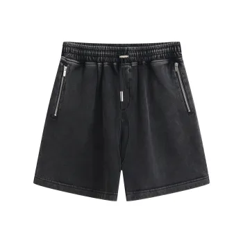 WAITINGWAVE Casual Shorts Unisex Black
