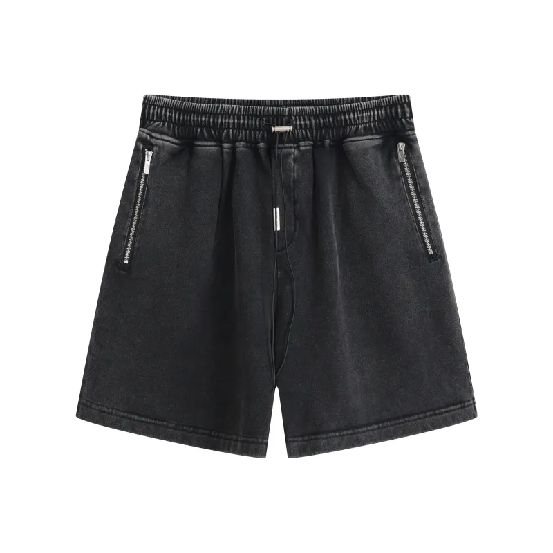 WAITINGWAVE Casual Shorts Unisex Black-0