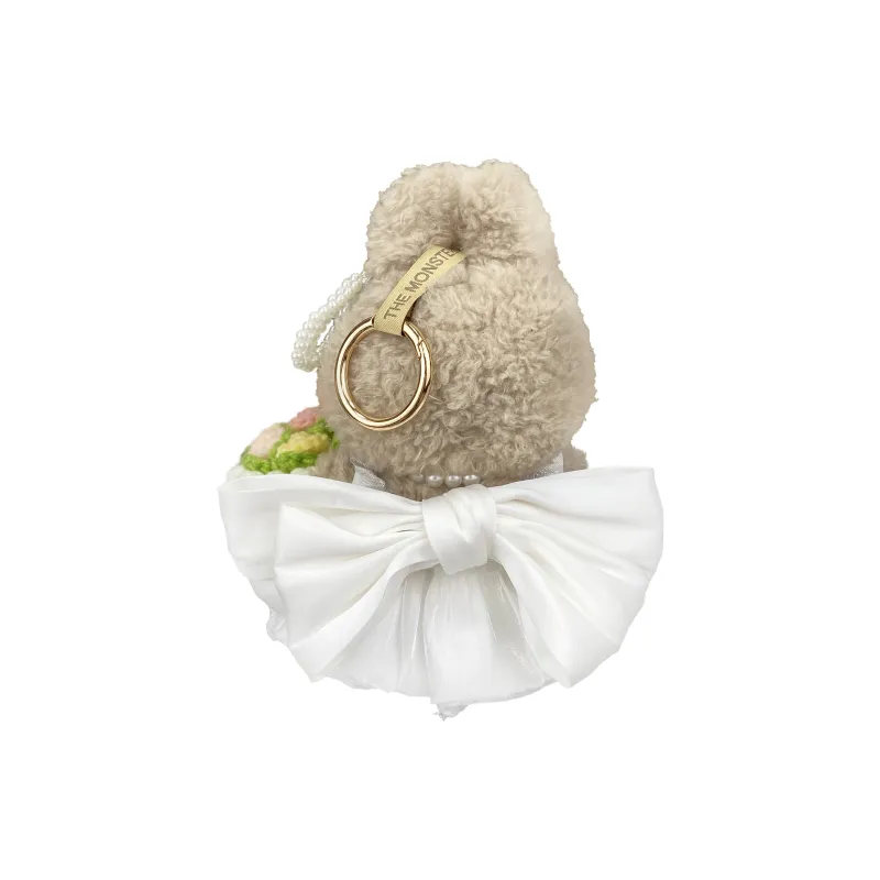 [Modified Doll] POP MART Labubu THE MONSTERS Heartbeat Macaron Collection Pure White Bridal, Cute Hang Tag Box 17cm-22