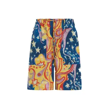 MARNI X No Vacancy Inn Poplin Shorts