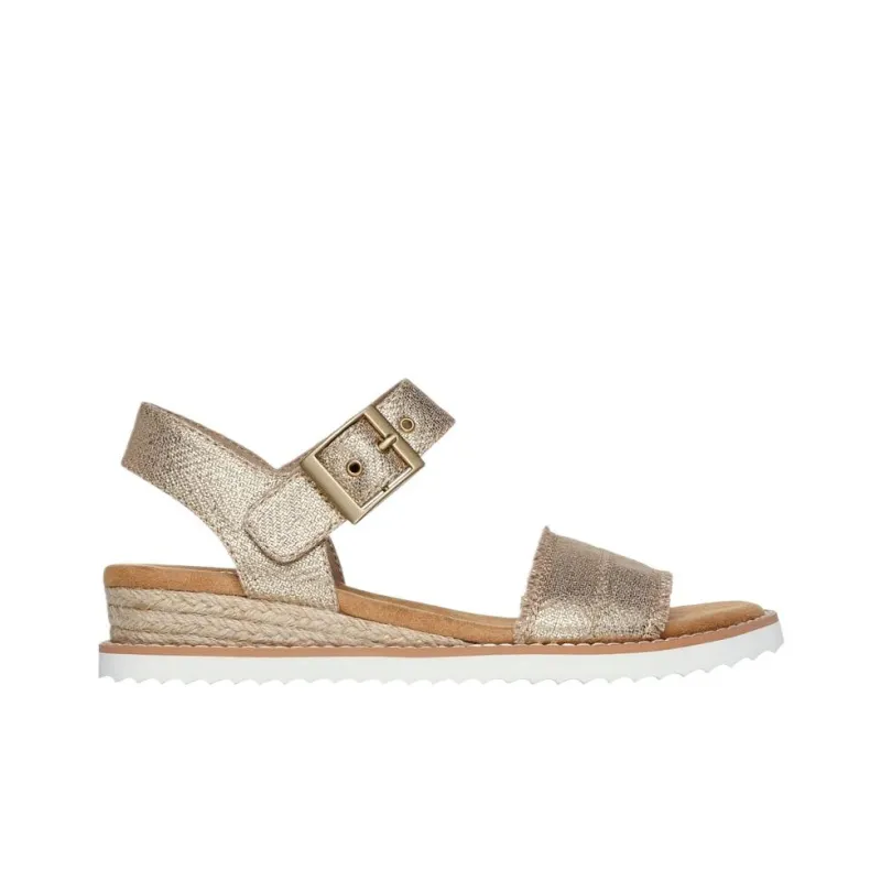 Skechers BOBS Desert Kiss One Strap Sandals Women's Gold-1
