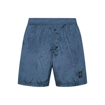 STONE ISLAND Logo embroidered Swim Shorts