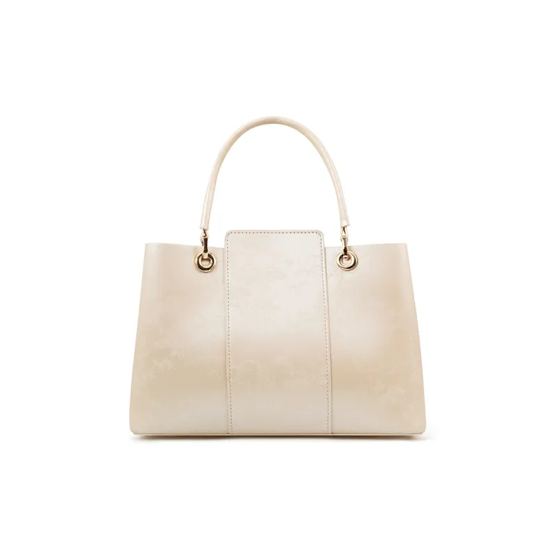Vigno Synthetic Leather Handbag, One Shoulder, Crossbody Bag Regular Women's Ecru-4