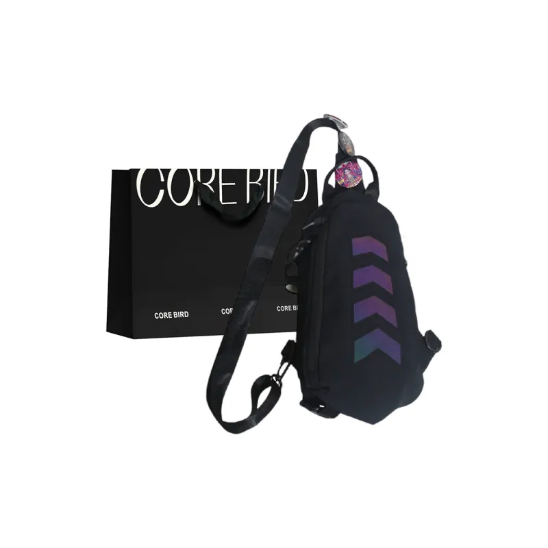 CORE BIRD Nylon Sling Bag Regular Unisex Black/White-3