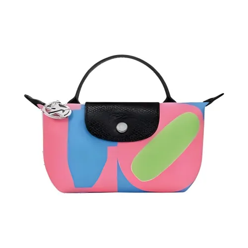 LONGCHAMP ROBERT INDIANA Collaboration Recycled Polyester Canvas Dumpling Bag Handbags Mini Women's Multicolor