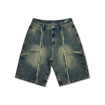KFKU Denim Shorts Unisex Nano Yellow