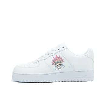 PAIN OR PLEASURE Preppy Style Minimalist Style Comfortable Versatile Skateboard Shoes Unisex White
