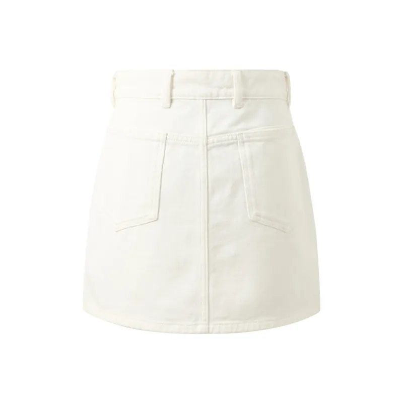 3COLOUR Casual Short Skirts Women's Milk White-1