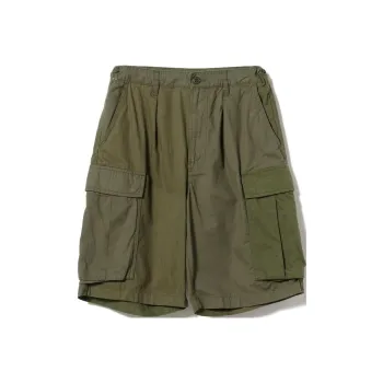 Beams Casual Shorts Men Olive Green