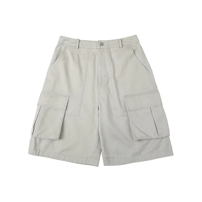 COUNTRY MOMENT Cargo Shorts Unisex Light Gray-0