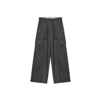 UNVESNO Casual Pants Unisex Frosted Black