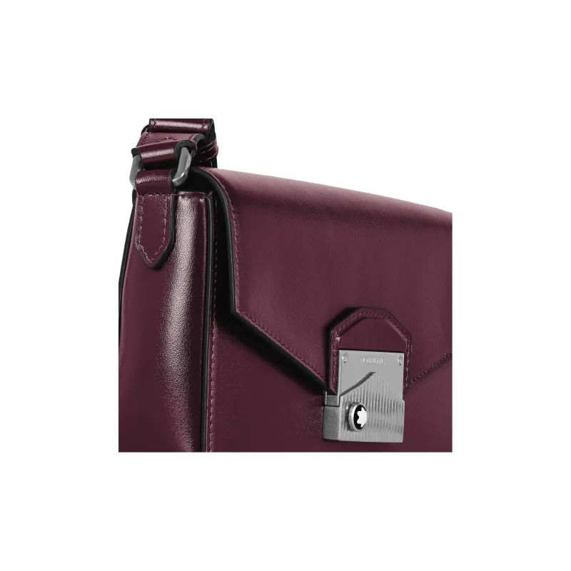 MONTBLANC Meisterstuck Full Grain Cow Leather Shoulder Bag Mini Women's Black Currant Color-5