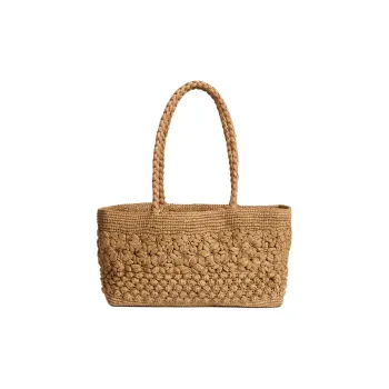 Rouje Raffia Basket Bag, Shoulder Bag Women's Natural Brown