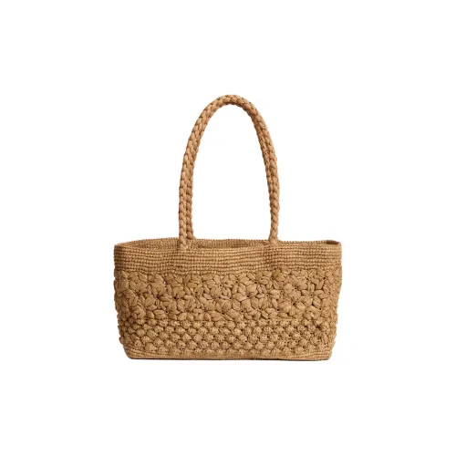 Rouje Raffia Basket Bag, Shoulder Bag Women's Natural Brown