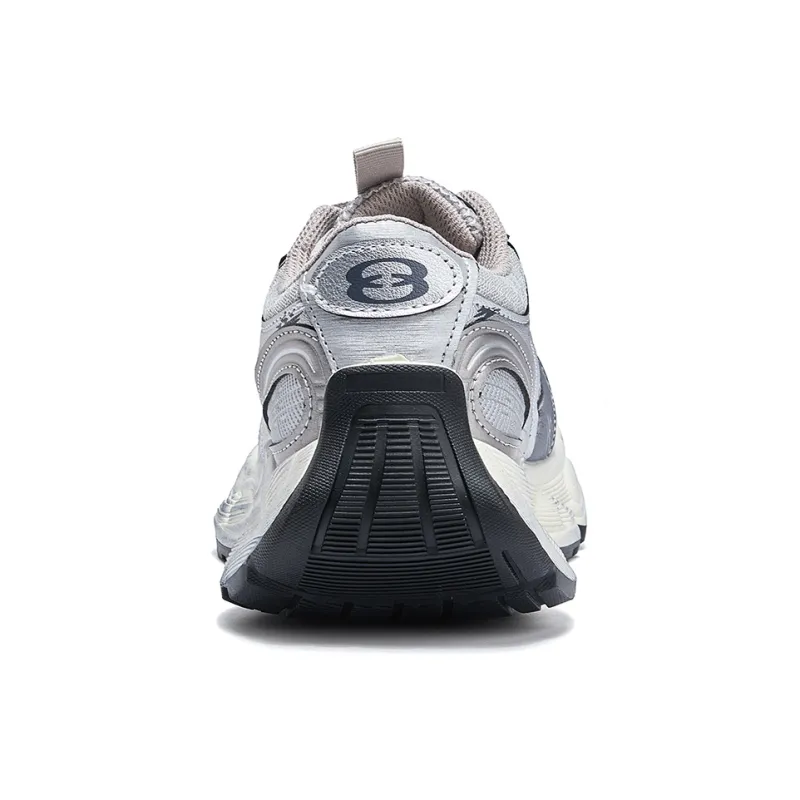 La Chapelle Slip Resistant, Abrasion Resistant, Lightweight Low Top Chunky Sneakers Women's Gray-5