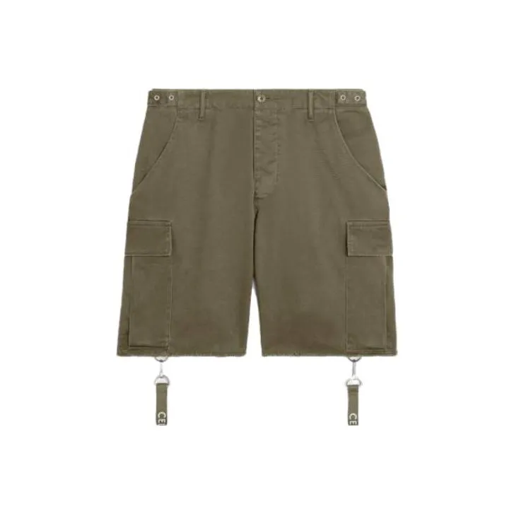 CELINE Strap Detailed Bermuda Shorts-0