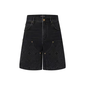 LOUIS VUITTON Monogram Workwear Denim Shorts