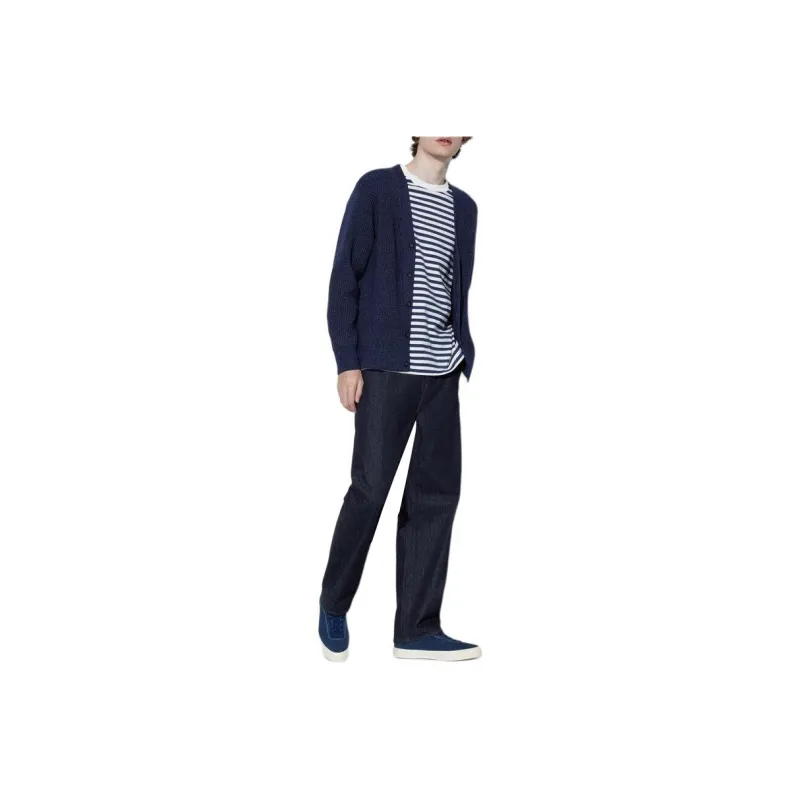 UNIQLO Denim Series Jeans Men Dark Blue-0