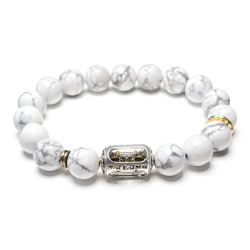 CUIJING White Turquoise Bracelets Unisex-0