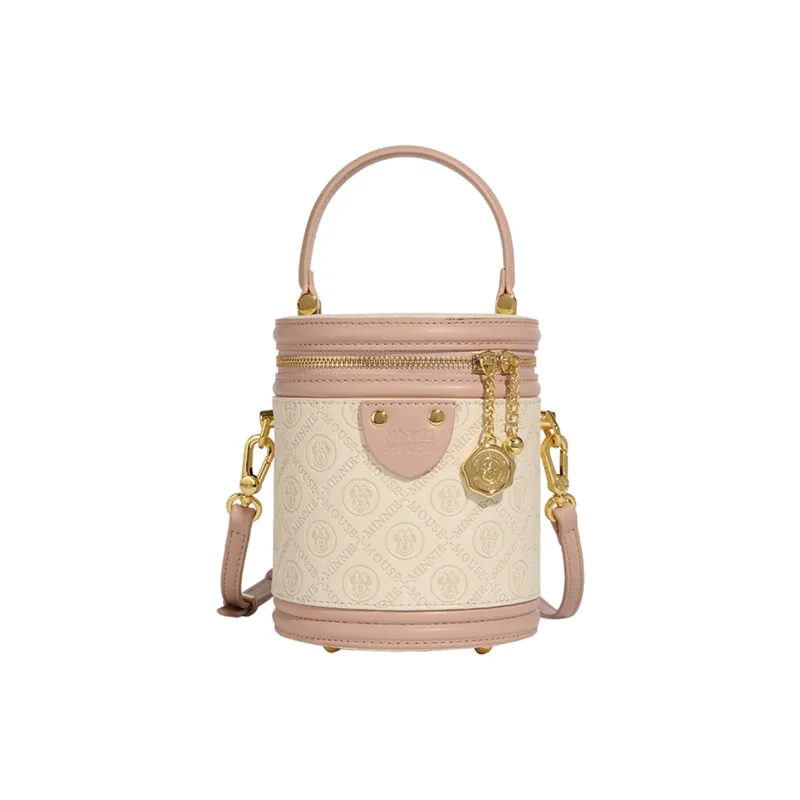 Disney Minnie Series PU Bucket Bag, Shoulder Bag, Crossbody Bag, Handbag Women's Pink-10