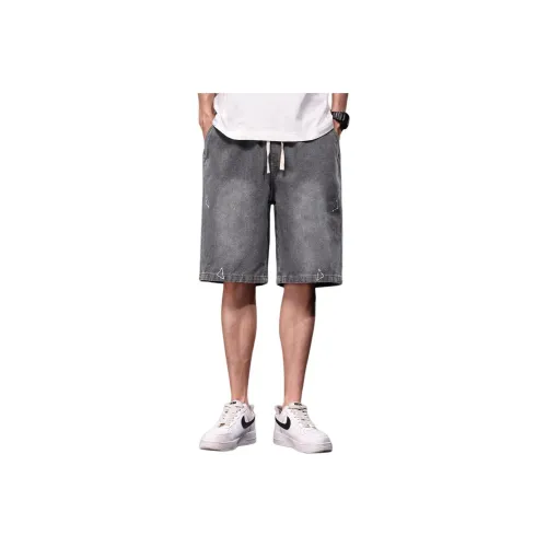 Tonlion Denim Shorts Men's Black Gray