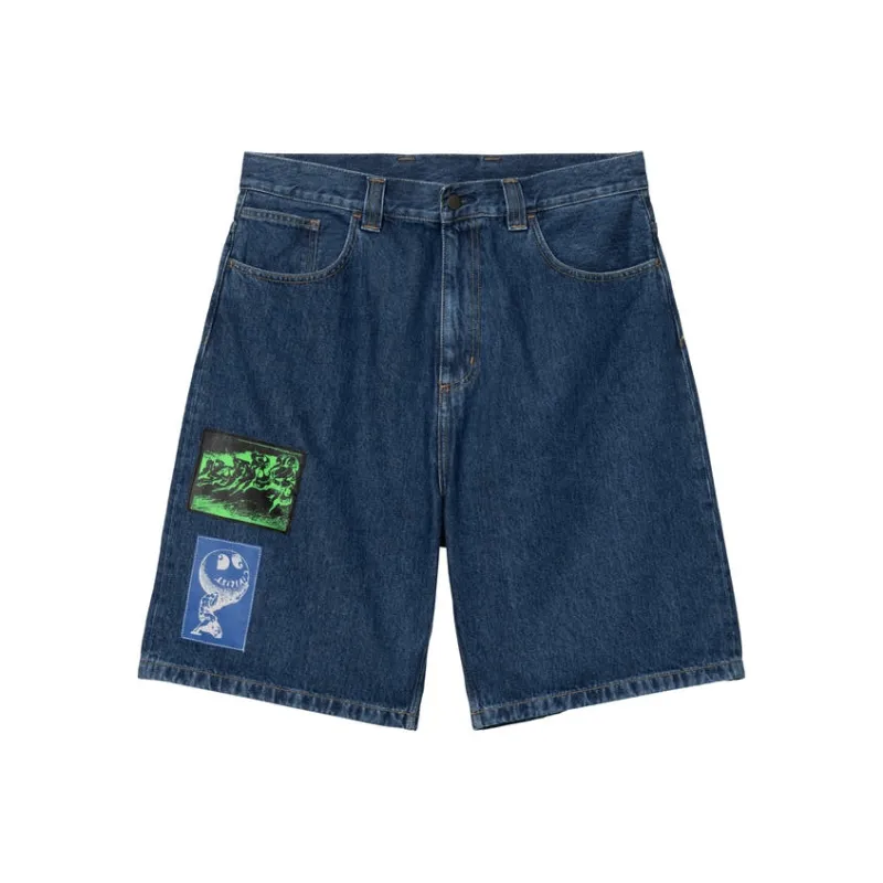 Carhartt WIP Civilist Collaboration Denim Shorts Unisex Blue-0