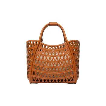 MaxMara Leather Handbag Small Size Women's Light Brown