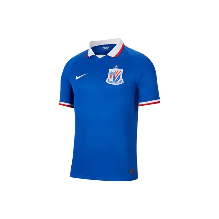 Nike Soccer Jersey 2020 Season, Shanghai Green & Red Shenhua Home, Fan Edition Men's Blue-0