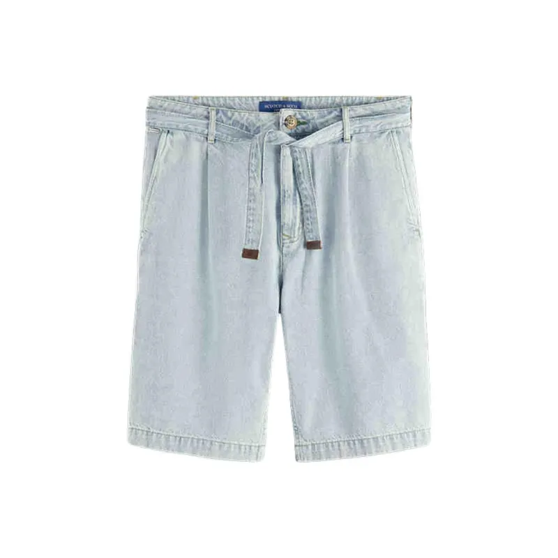 Scotch&Soda SS24 Denim Shorts Men's Washed Blue-0
