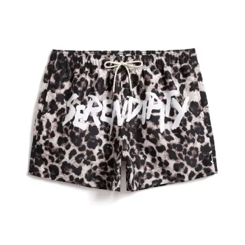 GAILANG Beach Shorts Men's Leopard Print