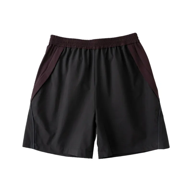 DECESOLO Casual Shorts Unisex Black-0