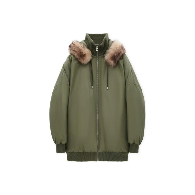 LOEWE FW24 Puffer Jacket Men's Khaki Green-0