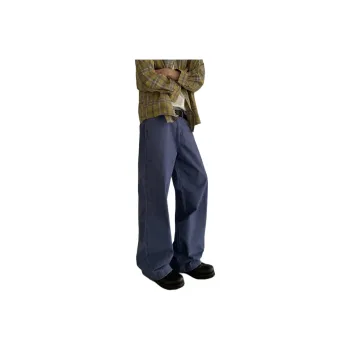 NEVER RULE Casual Pants Unisex Blue