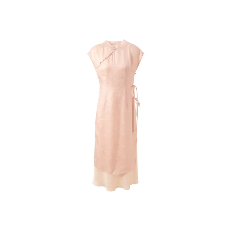 3COLOUR Short Sleeved Dress Women's Light Pink Floral-0