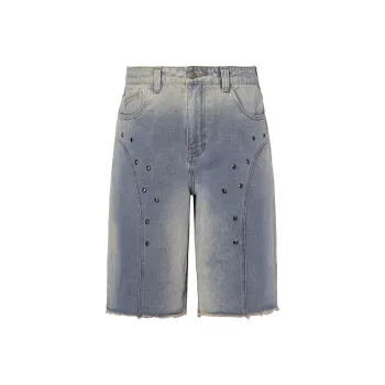 ROCAWEAR Denim Shorts Unisex Blue