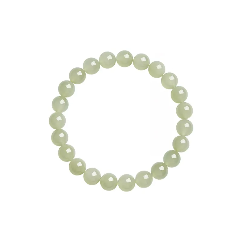 Zhou Jifeng Hetian Jade Bracelets Pale Greenish White Jade Women's-0