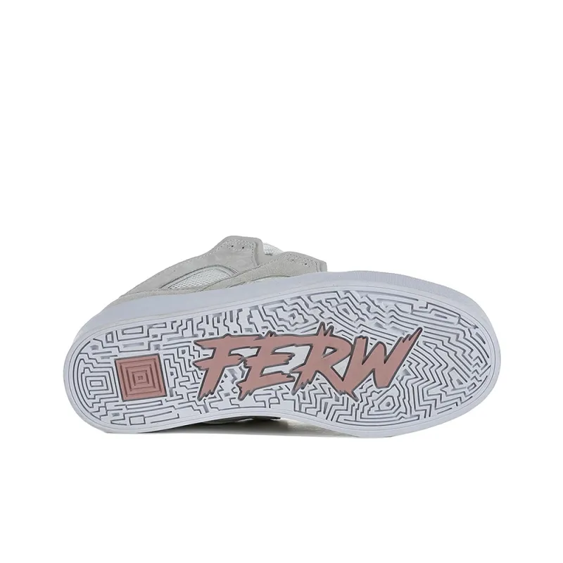 FERW Peach Whispers, White Peach Pink Abrasion Resistant Low Top Skateboard Shoes Unisex Pink-5