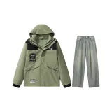 Set (Light Army Green Top+Yellow Mud Pants)