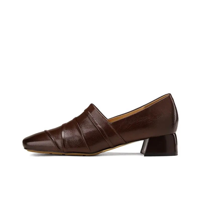 GOLDLION Chunky Heel High Heels 3.5cm Women's-7