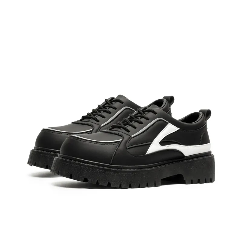 Gai Renpu Breathable Lightweight Height Increasing Low Top Casual Shoes Men's Black-2