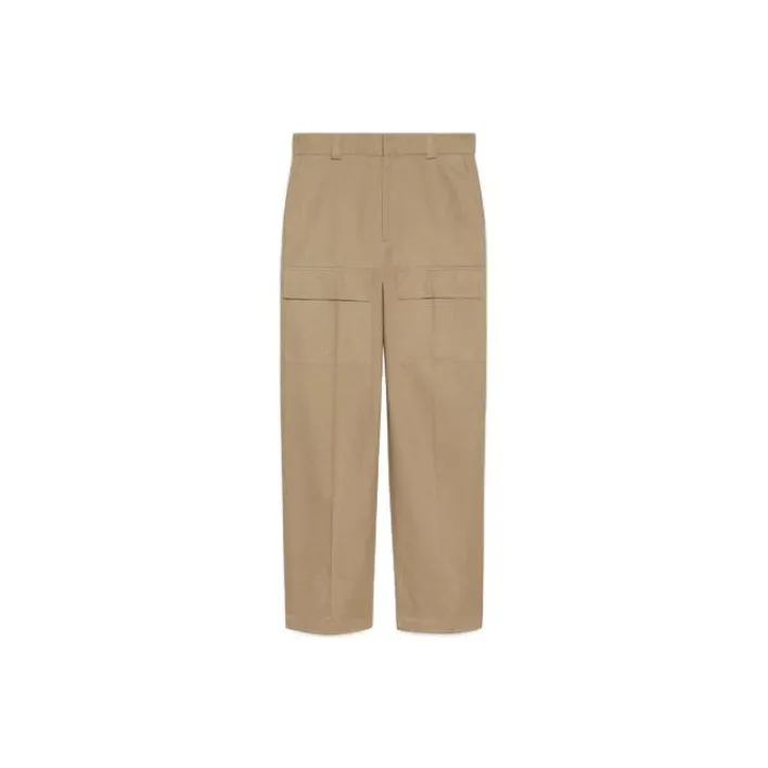 GUCCI Cotton Wide Leg Cargo Pants-0