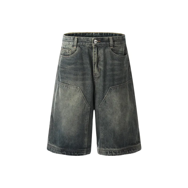 MT99 Denim Shorts Unisex Vintage Blue-0